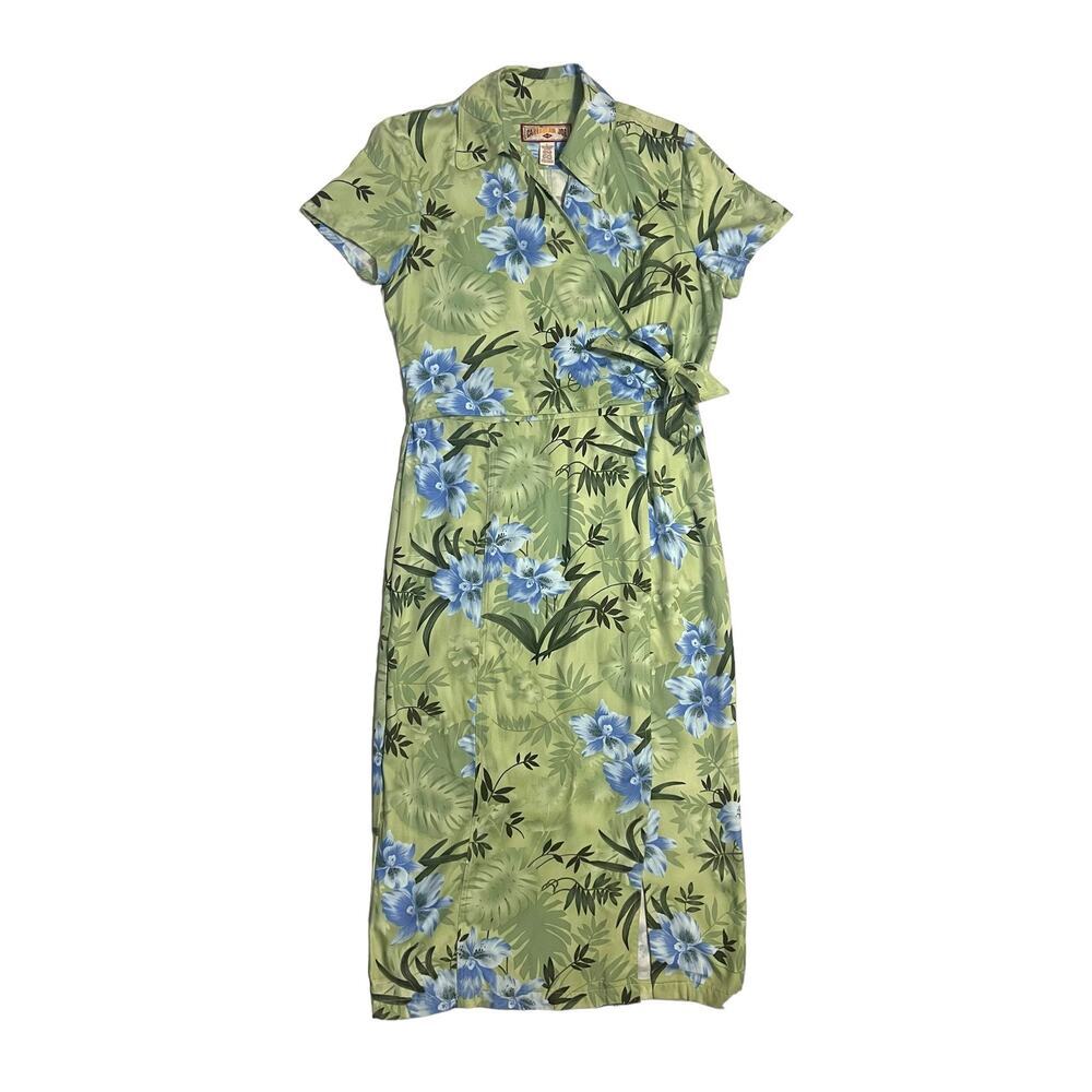 Caribbean Joe Green and Blue Floral Maxi Dress - Picture 13 of 13